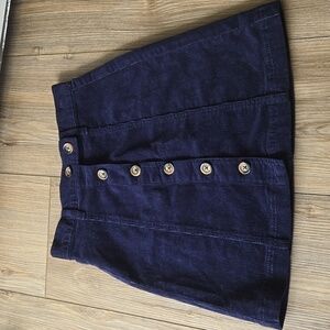 Forever 21 Navy Courderoy A Line Mini Skirt